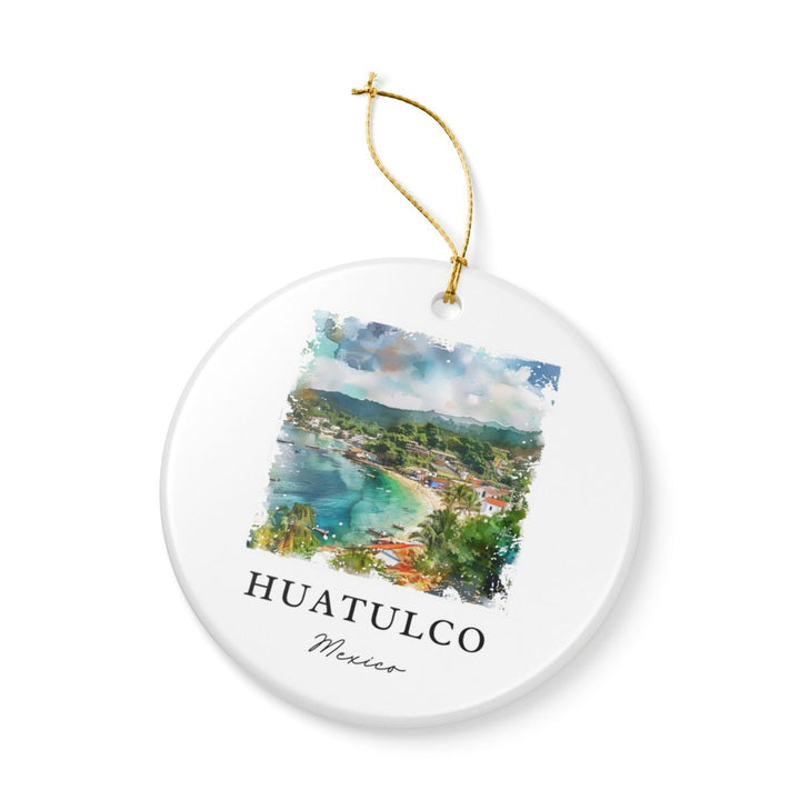 Huatulco Mexico Ornament: Unique Huatulco Souvenir, Huatulco Mexico Xmas Decor, and Authentic Huatulco Gift