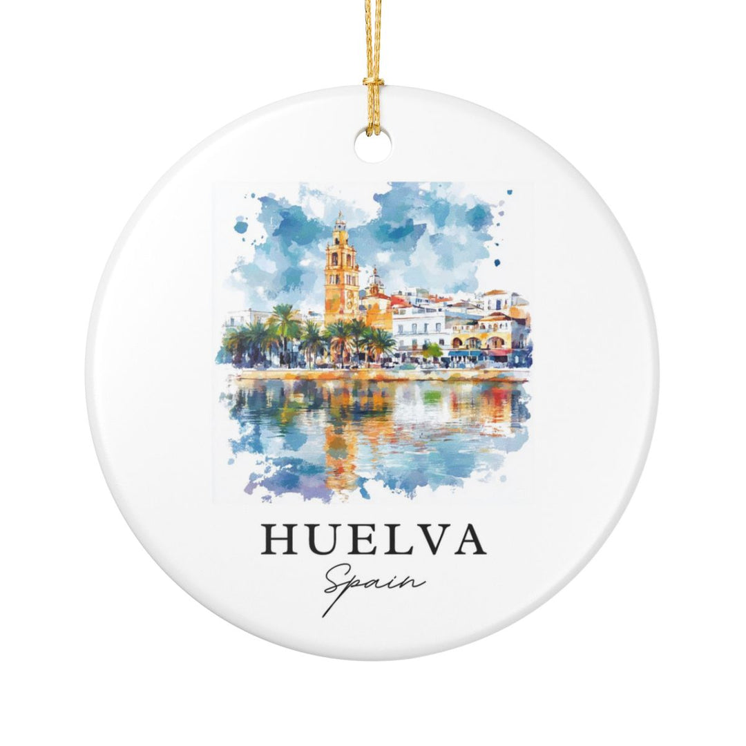 Huelva Spain Ornament: Unique Huelva Souvenir, Huelva Spain Xmas Decor, and Authentic Huelva Gift