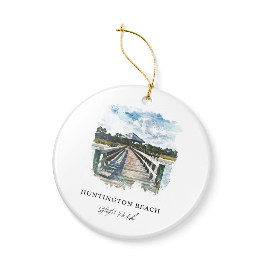 Huntington Beach South Carolina USA Ornament: Unique Huntington Beach Souvenir, Huntington Beach Xmas Decor, and Authentic Huntington Beach Gift