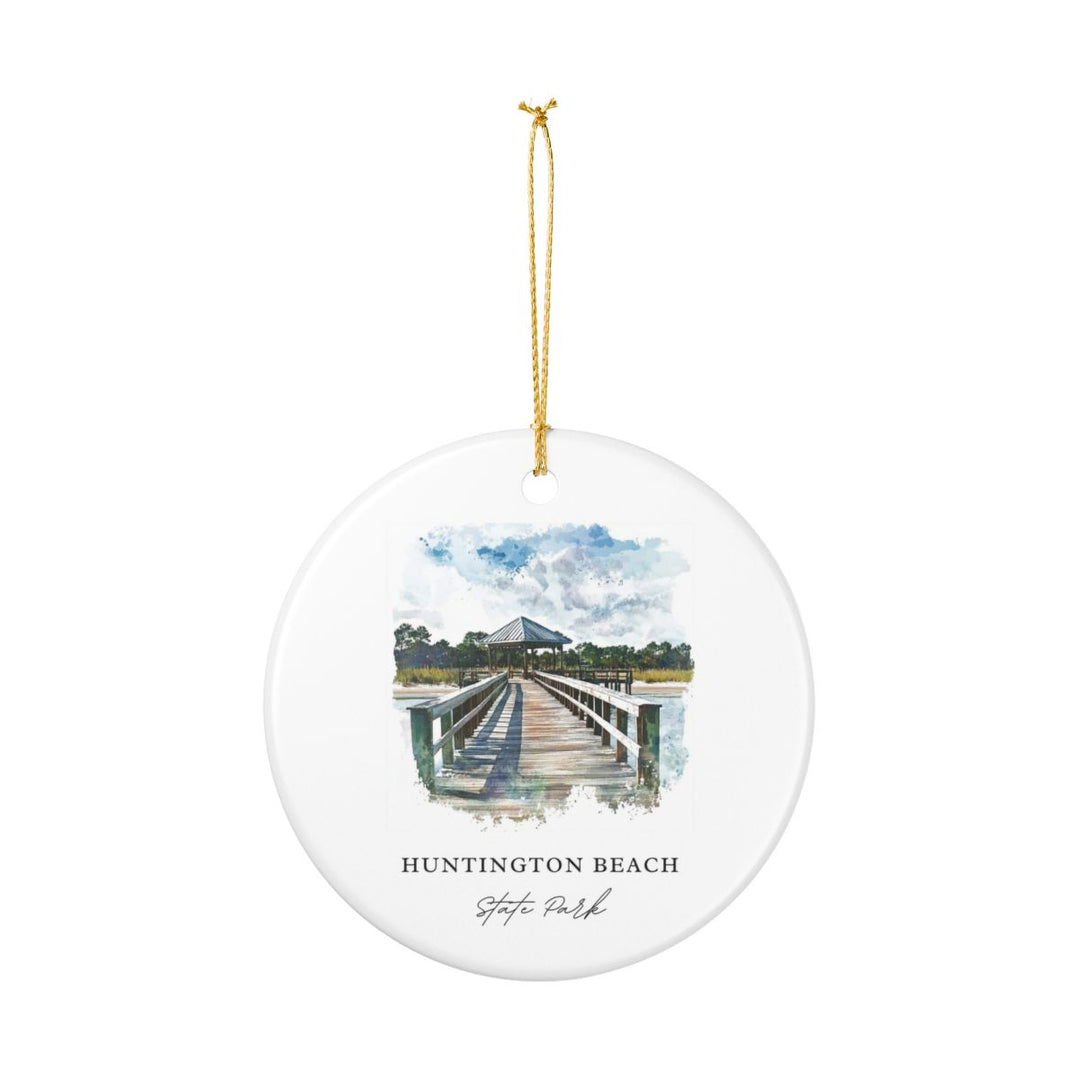 Huntington Beach South Carolina USA Ornament: Unique Huntington Beach Souvenir, Huntington Beach Xmas Decor, and Authentic Huntington Beach Gift