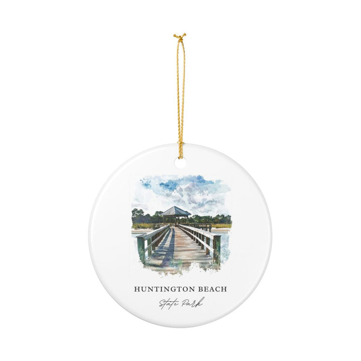 Huntington Beach South Carolina USA Ornament: Unique Huntington Beach Souvenir, Huntington Beach Xmas Decor, and Authentic Huntington Beach Gift