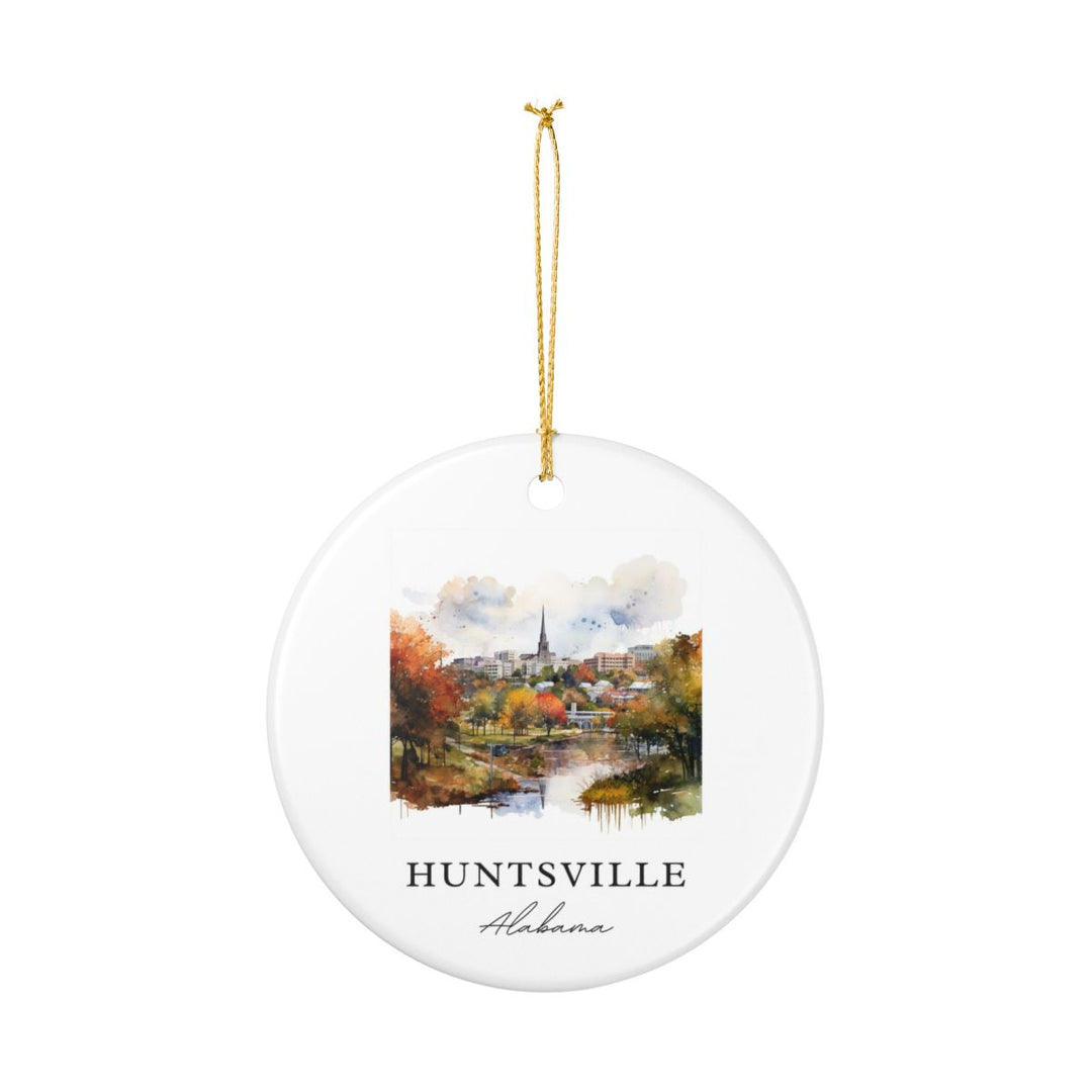Huntsville Alabama Ornament: Unique Huntsville Souvenir, Huntsville Alabama Xmas Decor, and Authentic Huntsville Gift