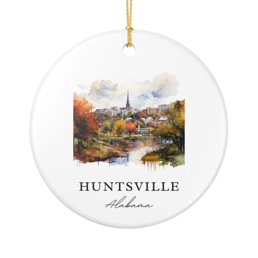 Huntsville Alabama Ornament: Unique Huntsville Souvenir, Huntsville Alabama Xmas Decor, and Authentic Huntsville Gift