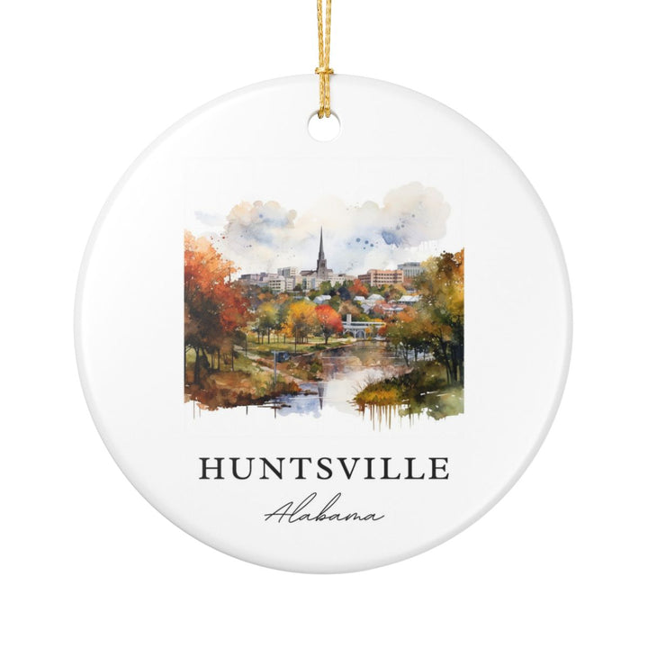 Huntsville Alabama Ornament: Unique Huntsville Souvenir, Huntsville Alabama Xmas Decor, and Authentic Huntsville Gift