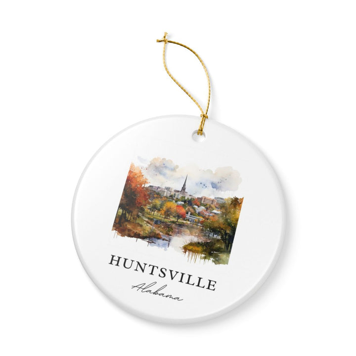 Huntsville Alabama Ornament: Unique Huntsville Souvenir, Huntsville Alabama Xmas Decor, and Authentic Huntsville Gift