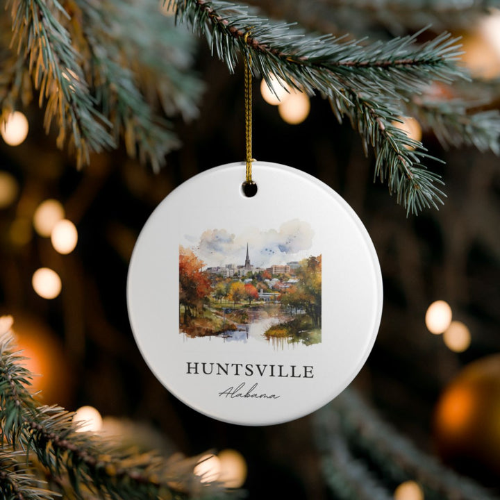 Huntsville Alabama Ornament: Unique Huntsville Souvenir, Huntsville Alabama Xmas Decor, and Authentic Huntsville Gift