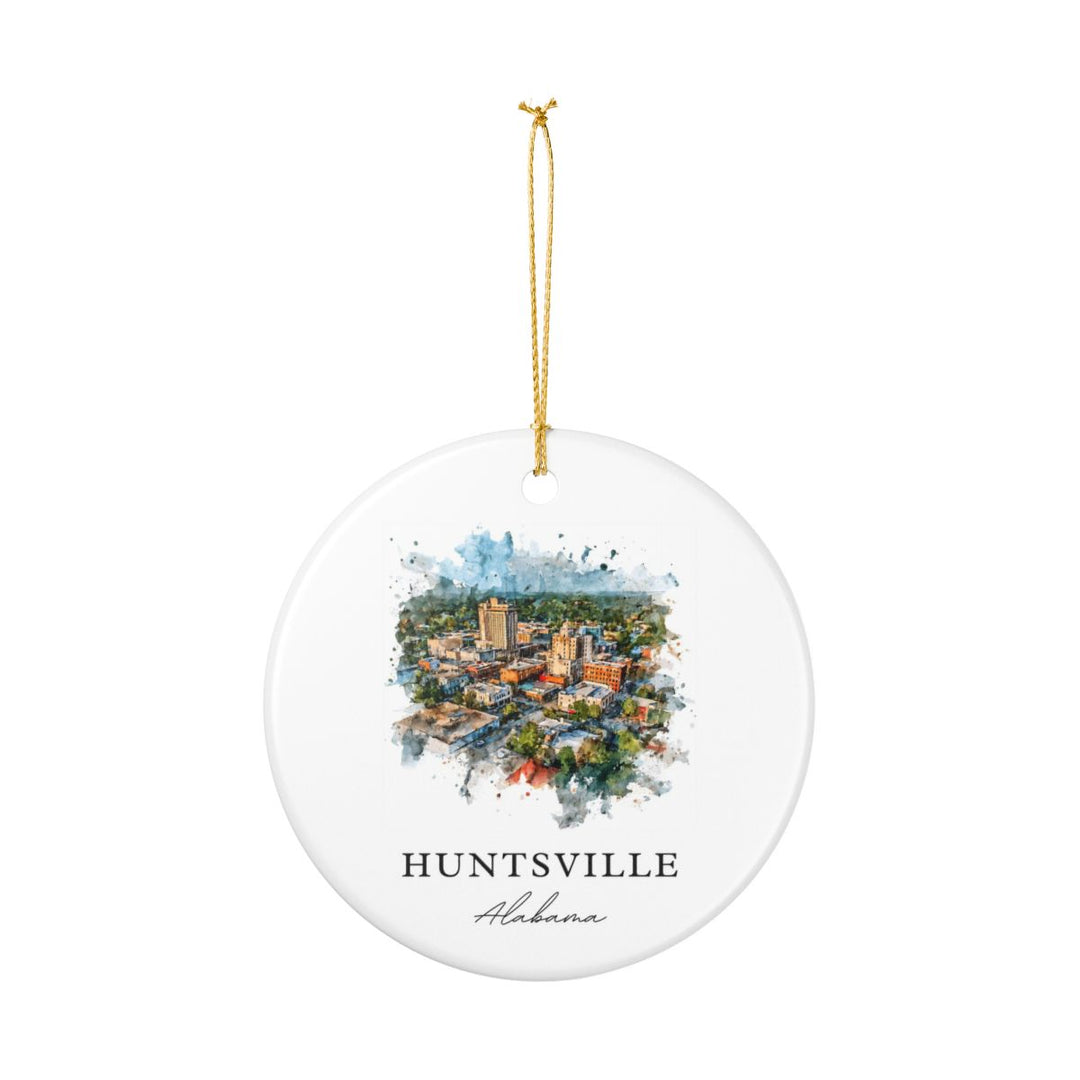 Huntsville Alabama Ornament: Unique Huntsville Souvenir, Huntsville Alabama Xmas Decor, and Authentic Huntsville Gift