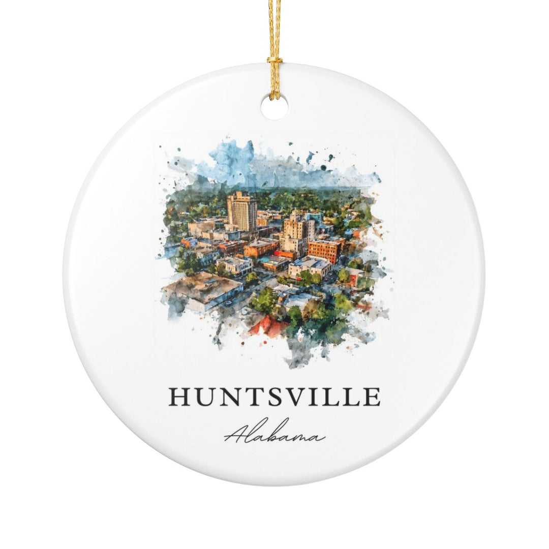 Huntsville Alabama Ornament: Unique Huntsville Souvenir, Huntsville Alabama Xmas Decor, and Authentic Huntsville Gift
