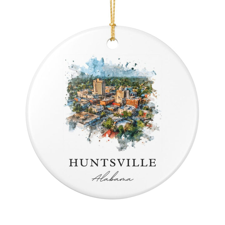 Huntsville Alabama Ornament: Unique Huntsville Souvenir, Huntsville Alabama Xmas Decor, and Authentic Huntsville Gift