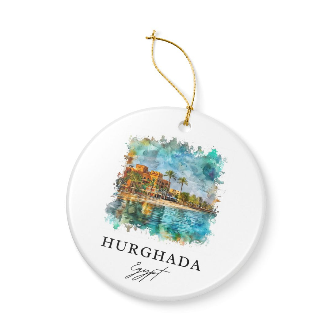 Hurghada Egypt Ornament: Unique Hurghada Souvenir, Hurghada Egypt Xmas Decor, and Authentic Hurghada Gift