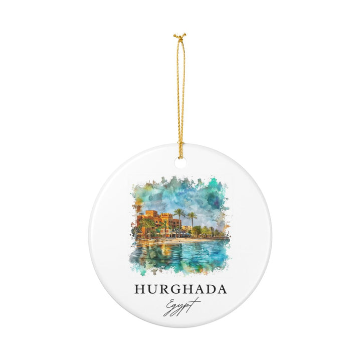 Hurghada Egypt Ornament: Unique Hurghada Souvenir, Hurghada Egypt Xmas Decor, and Authentic Hurghada Gift
