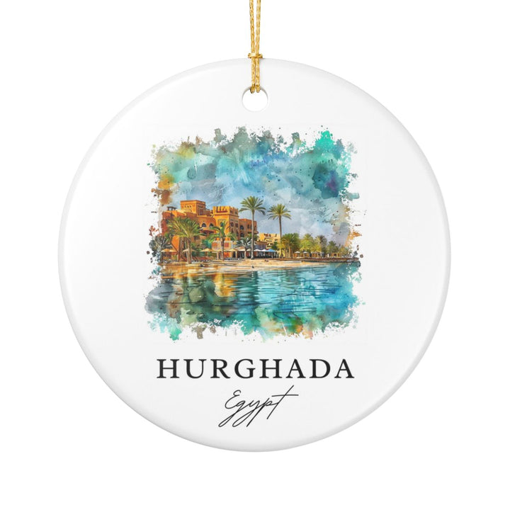 Hurghada Egypt Ornament: Unique Hurghada Souvenir, Hurghada Egypt Xmas Decor, and Authentic Hurghada Gift