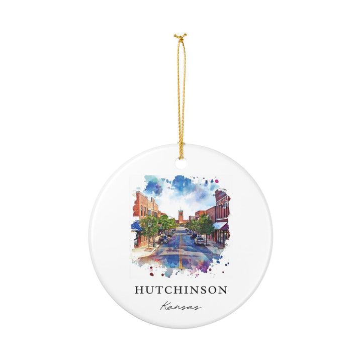 Hutchinson Kansas USA Ornament: Unique Hutchinson Souvenir, Hutchinson Kansas Xmas Decor, and Authentic Hutchinson Gift