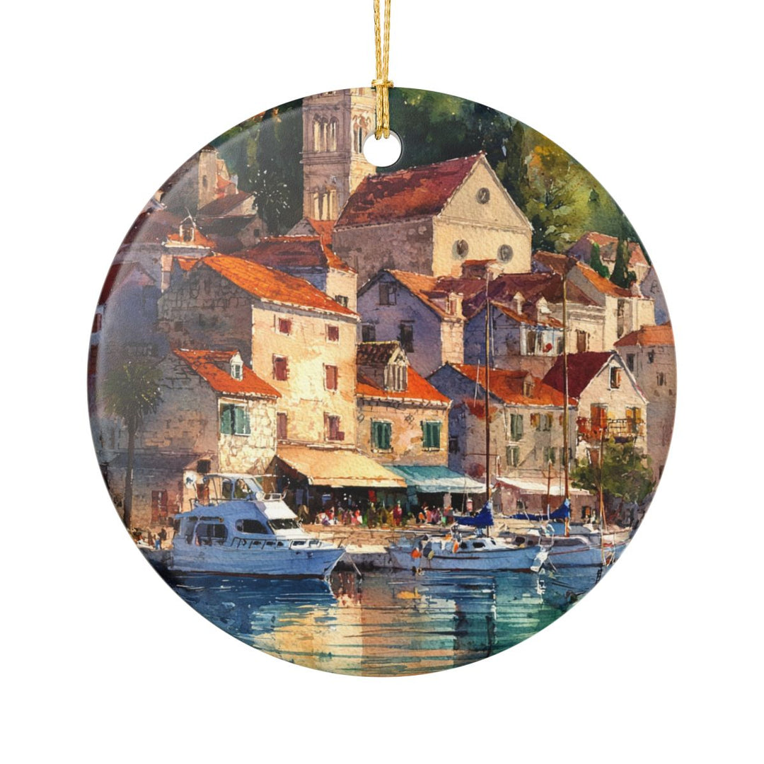 Hvar Croatia Ornament: Unique Hvar Souvenir, Hvar Croatia Xmas Decor, and Authentic Hvar Gift
