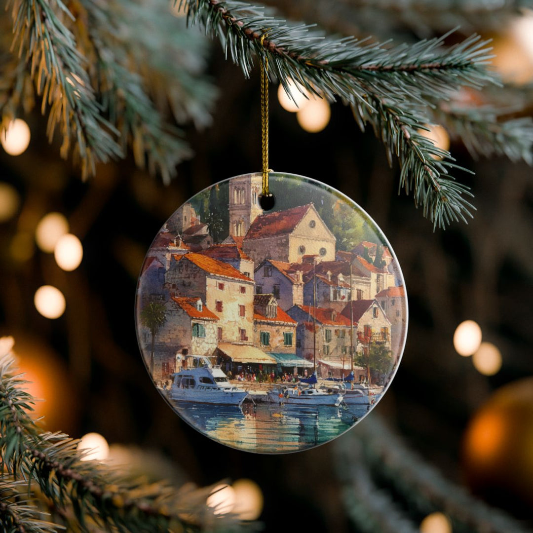 Hvar Croatia Ornament: Unique Hvar Souvenir, Hvar Croatia Xmas Decor, and Authentic Hvar Gift
