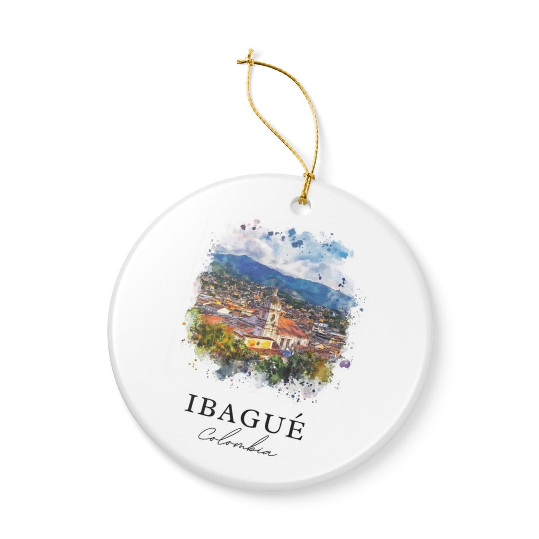 Ibagué Colombia Ornament: Unique Ibagué Souvenir, Ibagué Colombia Xmas Decor, and Authentic Ibagué Gift