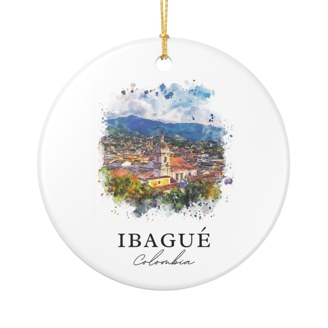 Ibagué Colombia Ornament: Unique Ibagué Souvenir, Ibagué Colombia Xmas Decor, and Authentic Ibagué Gift