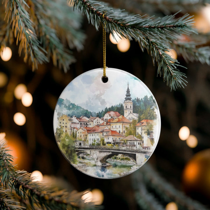 Idrija Slovenia Ornament: Unique Idrija Souvenir, Idrija Slovenia Xmas Decor, and Authentic Idrija Gift