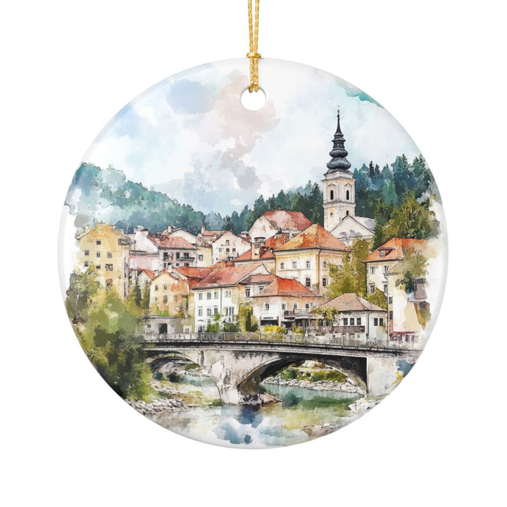 Idrija Slovenia Ornament: Unique Idrija Souvenir, Idrija Slovenia Xmas Decor, and Authentic Idrija Gift