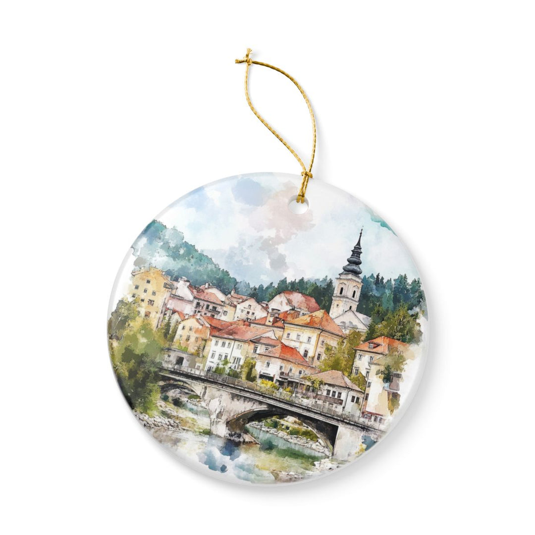 Idrija Slovenia Ornament: Unique Idrija Souvenir, Idrija Slovenia Xmas Decor, and Authentic Idrija Gift