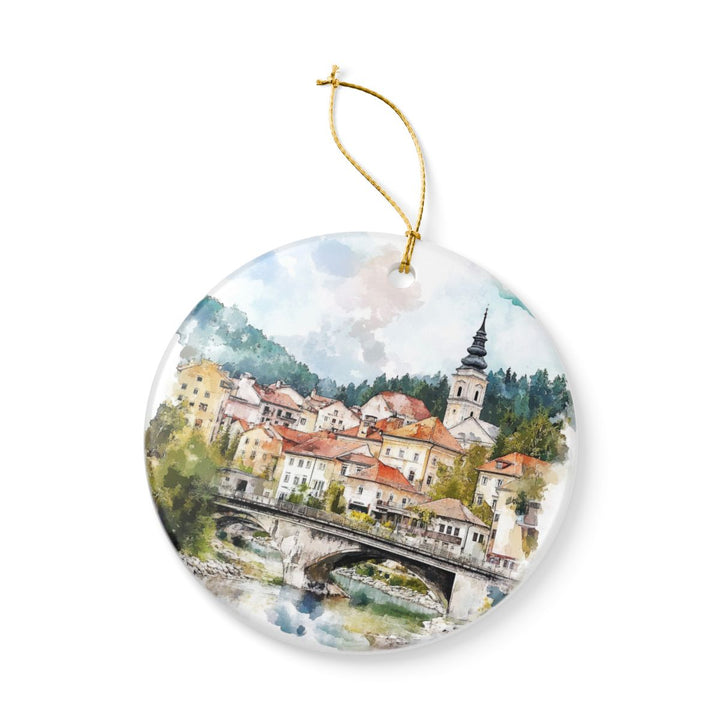 Idrija Slovenia Ornament: Unique Idrija Souvenir, Idrija Slovenia Xmas Decor, and Authentic Idrija Gift