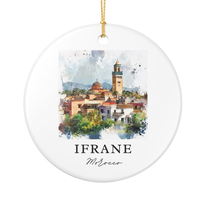Ifrane Morocco Ornament: Unique Ifrane Souvenir, Ifrane Morocco Xmas Decor, and Authentic Ifrane Gift