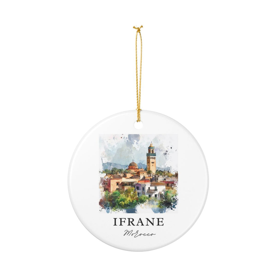 Ifrane Morocco Ornament: Unique Ifrane Souvenir, Ifrane Morocco Xmas Decor, and Authentic Ifrane Gift