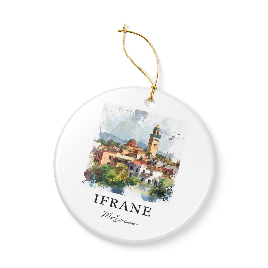 Ifrane Morocco Ornament: Unique Ifrane Souvenir, Ifrane Morocco Xmas Decor, and Authentic Ifrane Gift