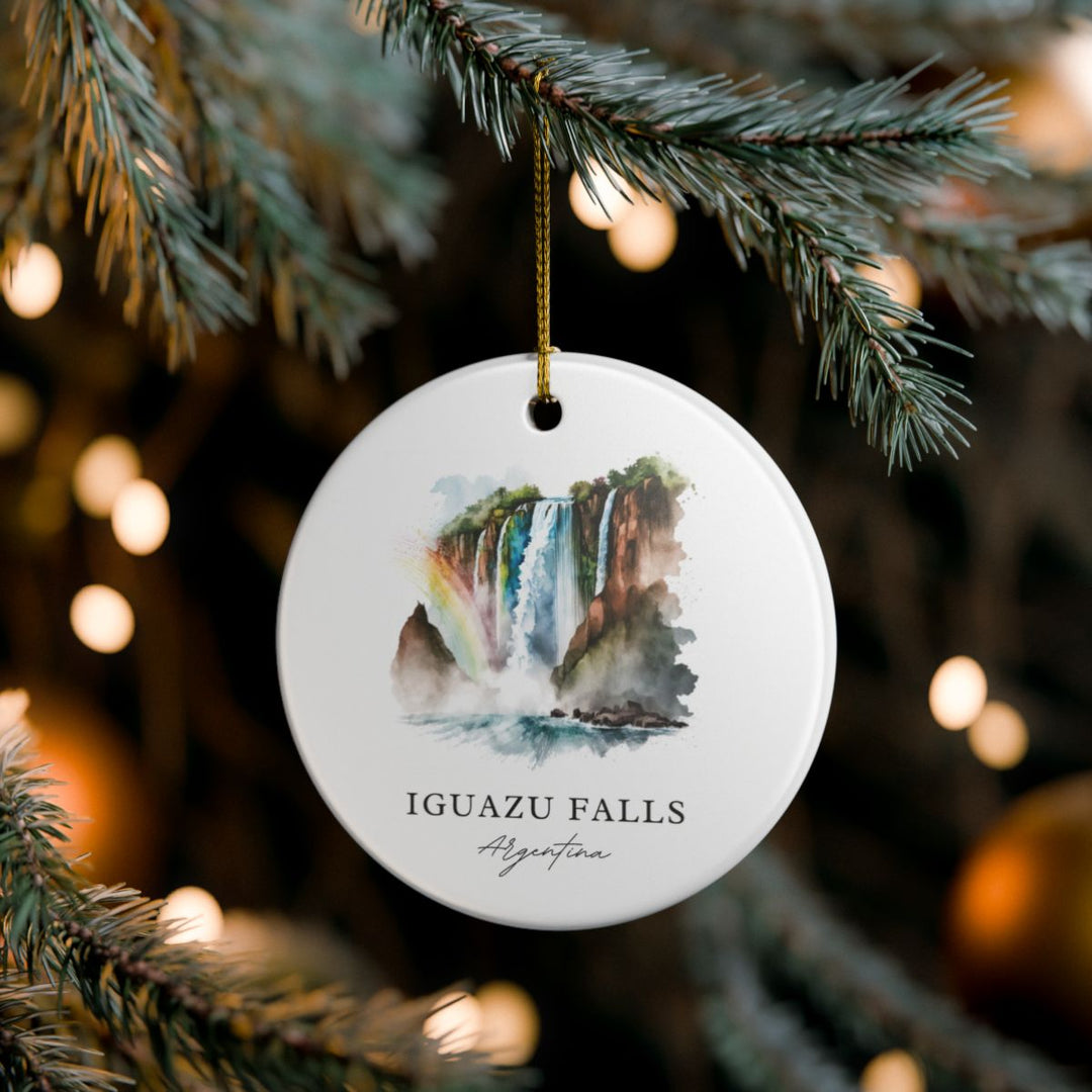 Iguazu Falls Argentina Ornament: Unique Iguazu Falls Souvenir, Iguazu Falls Argentina Xmas Decor, and Authentic Iguazu Falls Gift