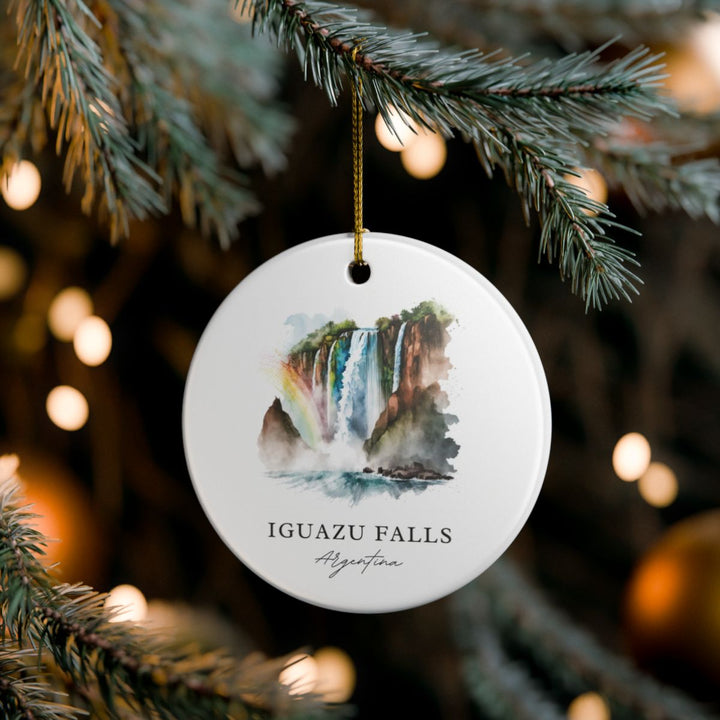Iguazu Falls Argentina Ornament: Unique Iguazu Falls Souvenir, Iguazu Falls Argentina Xmas Decor, and Authentic Iguazu Falls Gift