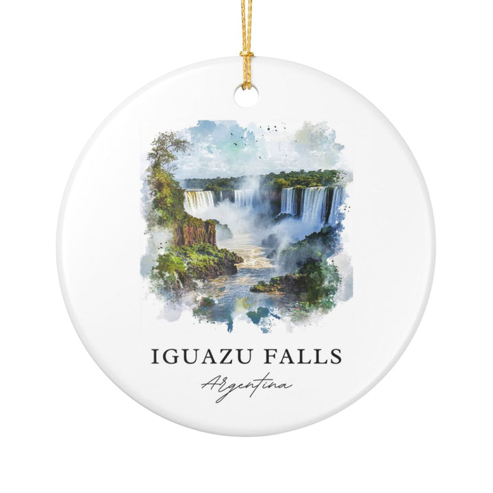 Iguazu Falls Argentina Ornament: Unique Iguazu Falls Souvenir, Iguazu Falls Argentina Xmas Decor, and Authentic Iguazu Falls Gift