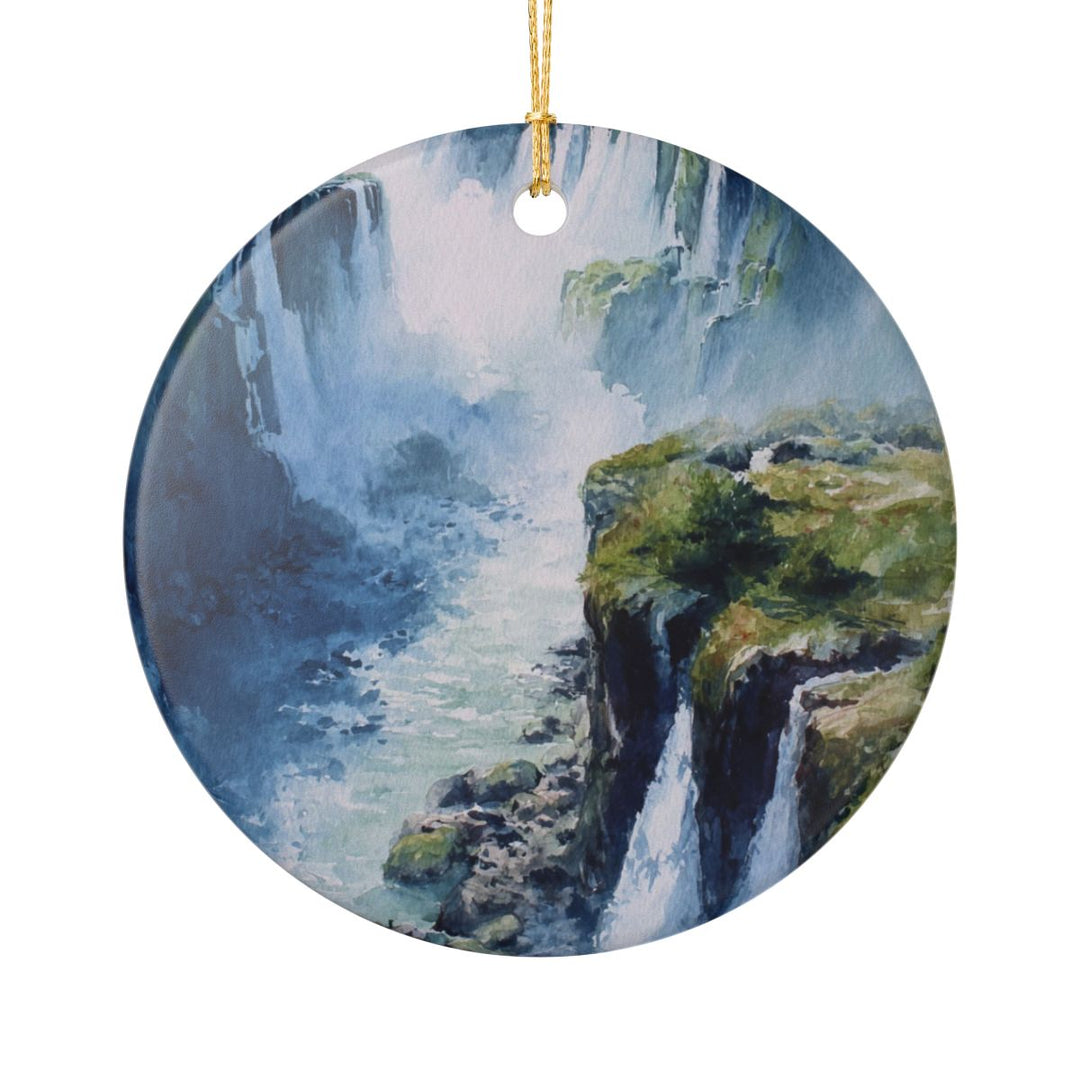 Iguazu Falls Brazil Ornament: Unique Iguazu Falls Souvenir, Iguazu Falls Brazil Xmas Decor, and Authentic Iguazu Falls Gift