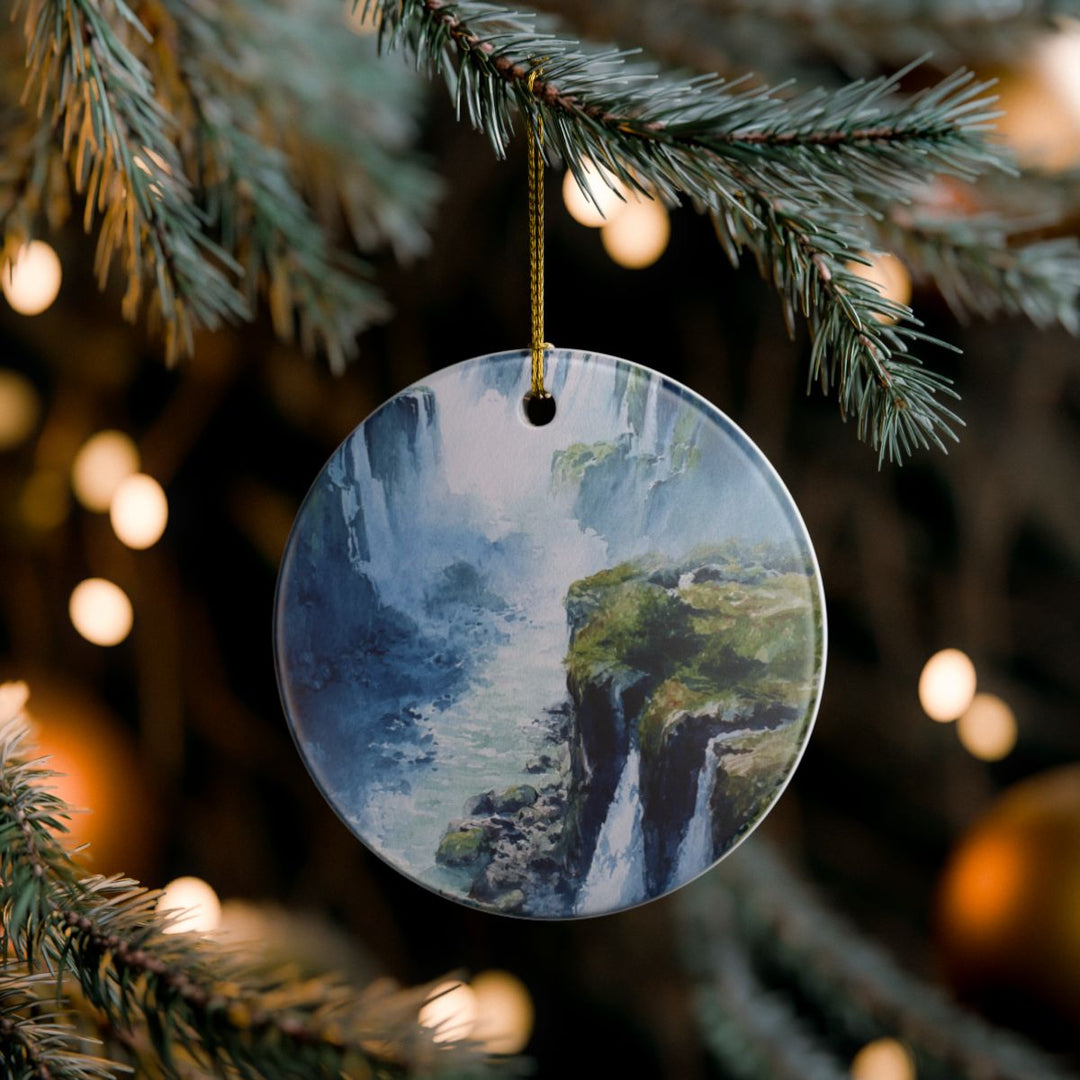 Iguazu Falls Brazil Ornament: Unique Iguazu Falls Souvenir, Iguazu Falls Brazil Xmas Decor, and Authentic Iguazu Falls Gift