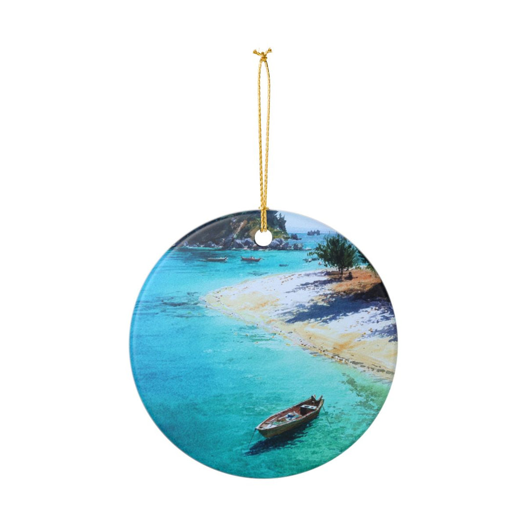 Île Sainte Marie Madagascar Ornament: Unique Île Sainte Marie Souvenir, Île Sainte Marie Madagascar Xmas Decor, and Authentic Île Sainte Marie Gift