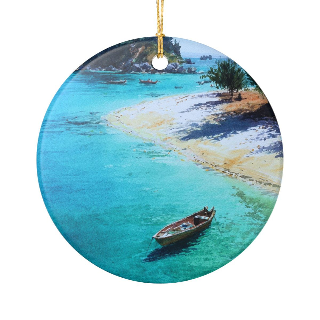 Île Sainte Marie Madagascar Ornament: Unique Île Sainte Marie Souvenir, Île Sainte Marie Madagascar Xmas Decor, and Authentic Île Sainte Marie Gift
