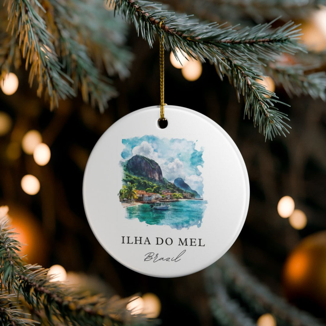Ilha Do Mel Brazil Ornament: Unique Ilha Do Mel Souvenir, Ilha Do Mel Brazil Xmas Decor, and Authentic Ilha Do Mel Gift