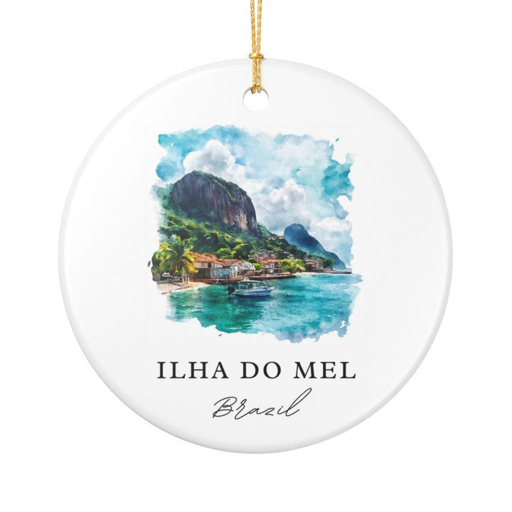 Ilha Do Mel Brazil Ornament: Unique Ilha Do Mel Souvenir, Ilha Do Mel Brazil Xmas Decor, and Authentic Ilha Do Mel Gift
