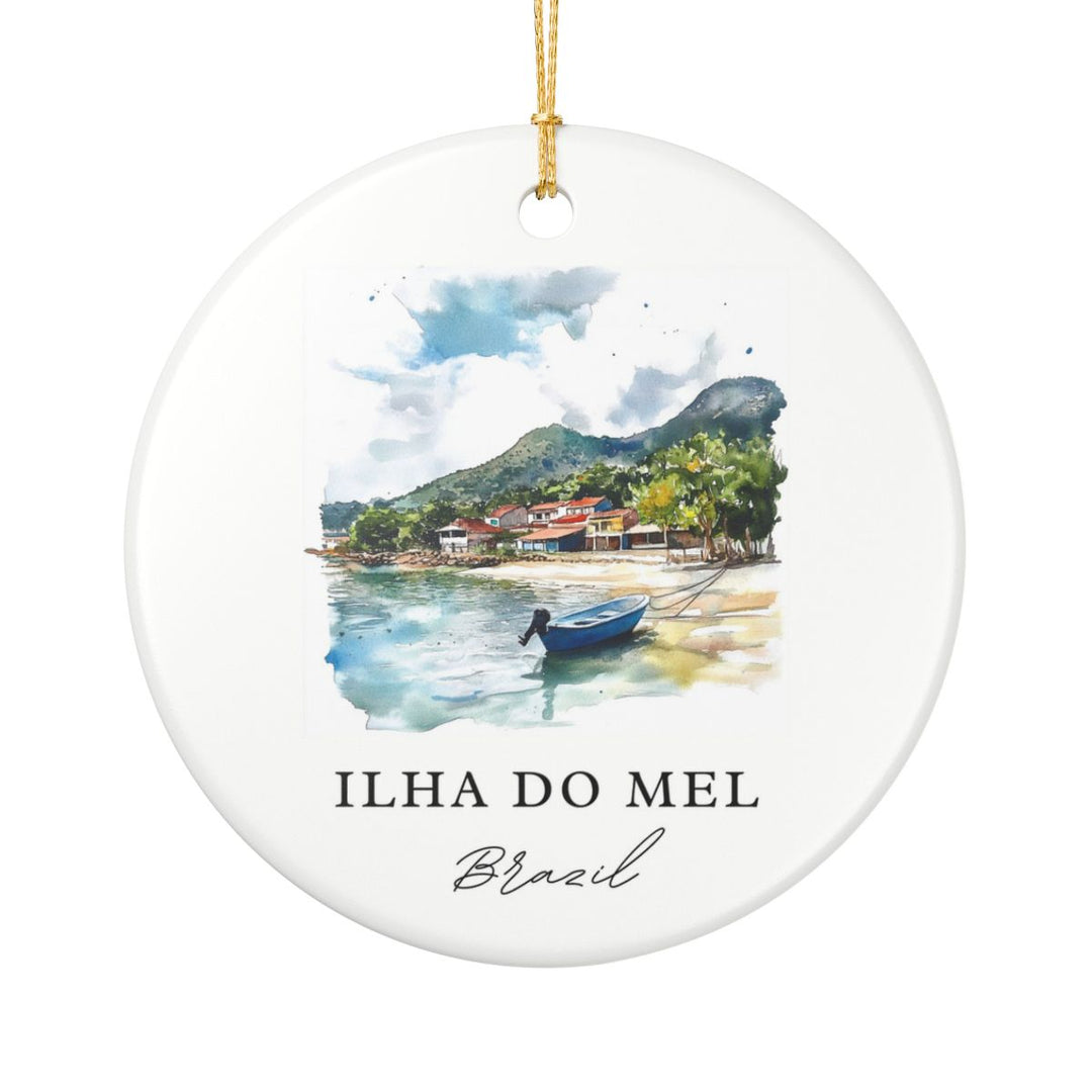 Ilha Do Mel Brazil Ornament: Unique Ilha Do Mel Souvenir, Ilha Do Mel Brazil Xmas Decor, and Authentic Ilha Do Mel Gift