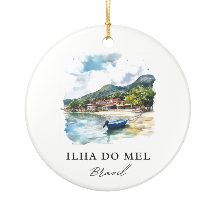Ilha Do Mel Brazil Ornament: Unique Ilha Do Mel Souvenir, Ilha Do Mel Brazil Xmas Decor, and Authentic Ilha Do Mel Gift