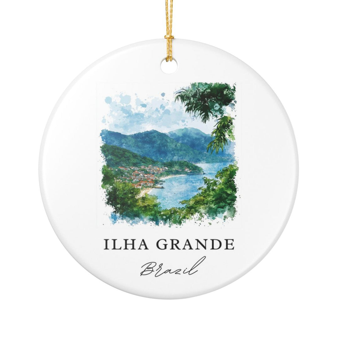 Ilha Grande Brazil Ornament: Unique Ilha Grande Souvenir, Ilha Grande Brazil Xmas Decor, and Authentic Ilha Grande Gift