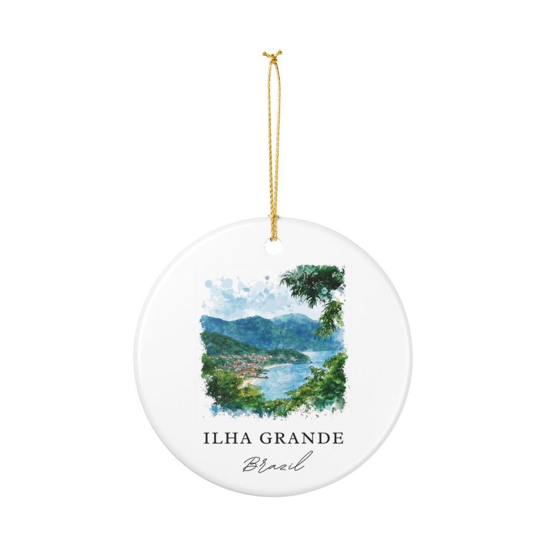 Ilha Grande Brazil Ornament: Unique Ilha Grande Souvenir, Ilha Grande Brazil Xmas Decor, and Authentic Ilha Grande Gift