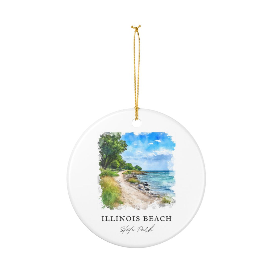 Illinois Beach State Park Illinois Ornament: Unique Illinois Beach State Park Souvenir, Illinois Beach State Park Illinois Xmas Decor, and Authentic Illinois Beach State Park Gift
