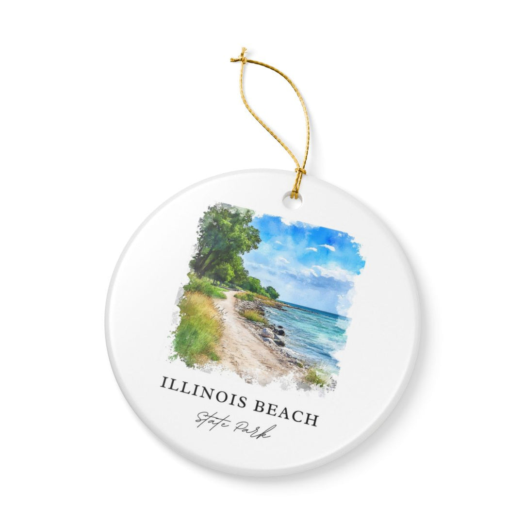 Illinois Beach State Park Illinois Ornament: Unique Illinois Beach State Park Souvenir, Illinois Beach State Park Illinois Xmas Decor, and Authentic Illinois Beach State Park Gift