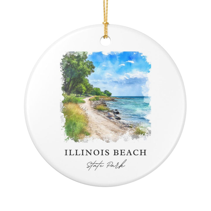 Illinois Beach State Park Illinois Ornament: Unique Illinois Beach State Park Souvenir, Illinois Beach State Park Illinois Xmas Decor, and Authentic Illinois Beach State Park Gift