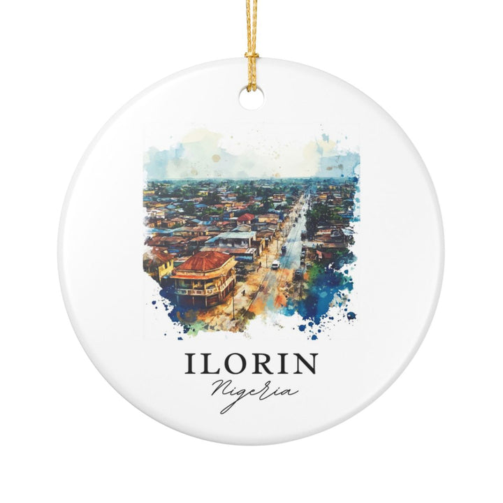 Ilorin Nigeria Ornament: Unique Ilorin Souvenir, Ilorin Nigeria Xmas Decor, and Authentic Ilorin Gift