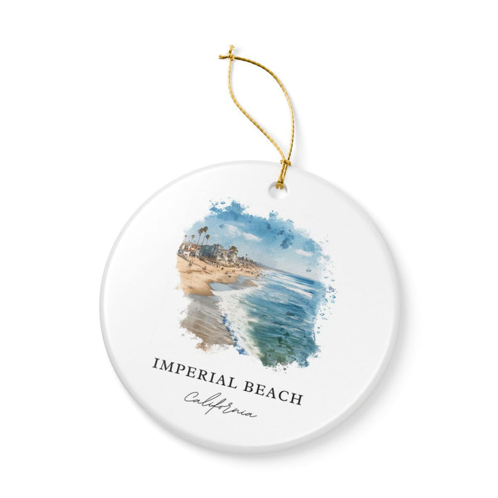 Imperial Beach California Ornament: Unique Imperial Beach Souvenir, Imperial Beach California Xmas Decor, and Authentic Imperial Beach Gift