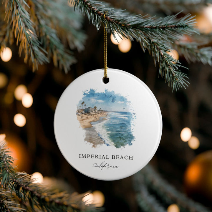 Imperial Beach California Ornament: Unique Imperial Beach Souvenir, Imperial Beach California Xmas Decor, and Authentic Imperial Beach Gift