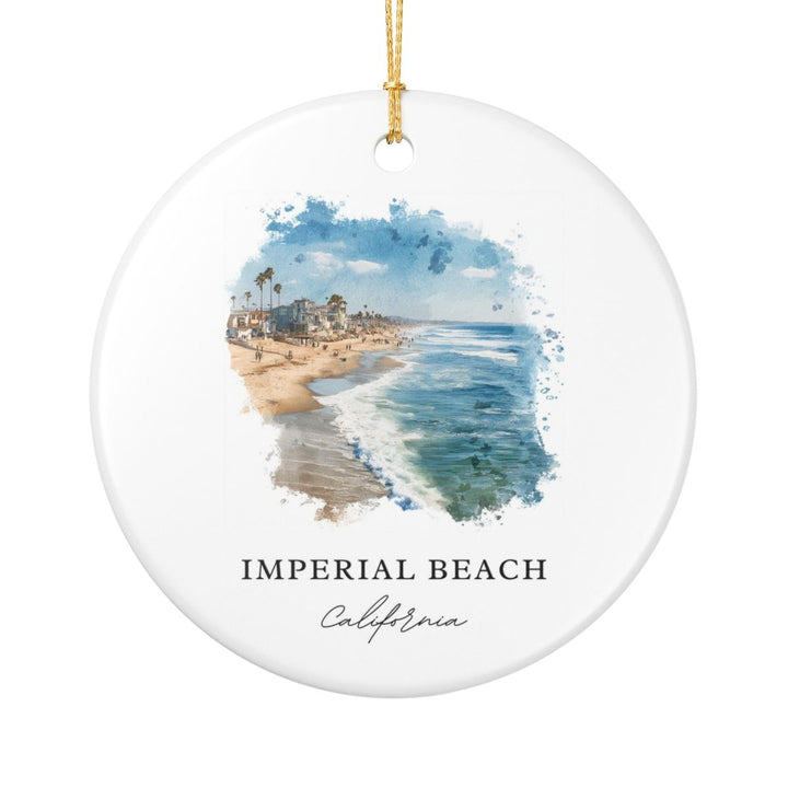 Imperial Beach California Ornament: Unique Imperial Beach Souvenir, Imperial Beach California Xmas Decor, and Authentic Imperial Beach Gift