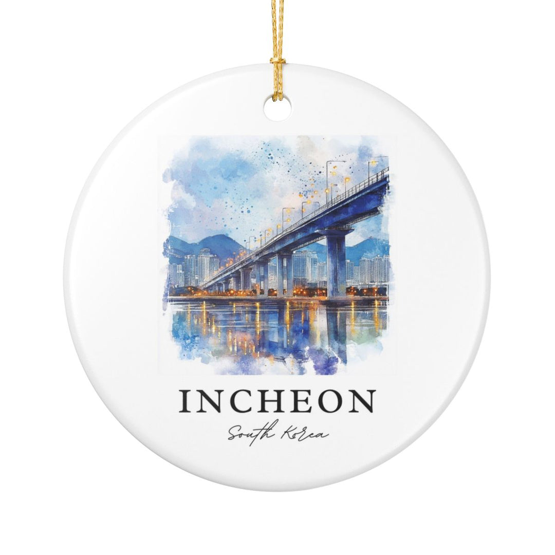 Incheon South Korea Ornament: Unique Incheon Souvenir, Incheon South Korea Xmas Decor, and Authentic Incheon Gift