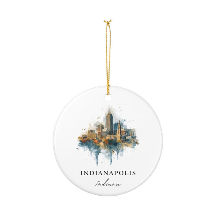Indianapolis Indiana Ornament: Unique Indianapolis Souvenir, Indianapolis Indiana Xmas Decor, and Authentic Indianapolis Gift